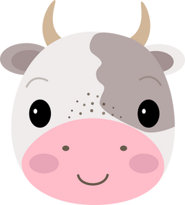 cute cow smiling